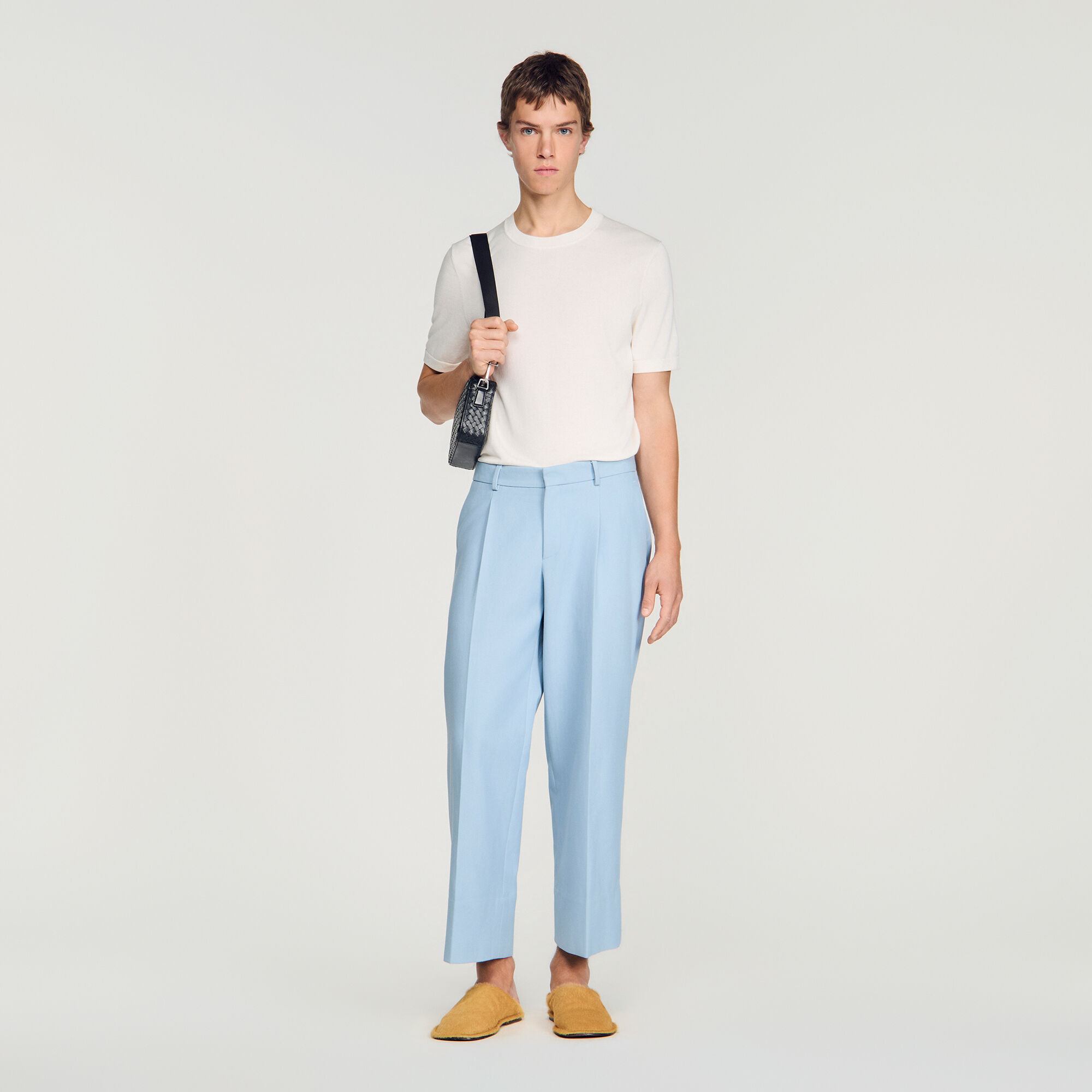 Pantalon large à pli