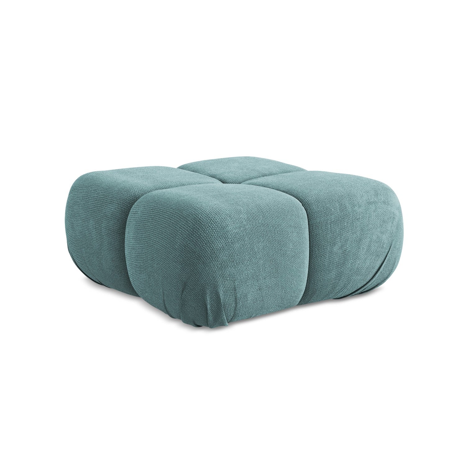 LaMiaSofa Poef Sanremo - chenille stof - jeans - 95x95x41