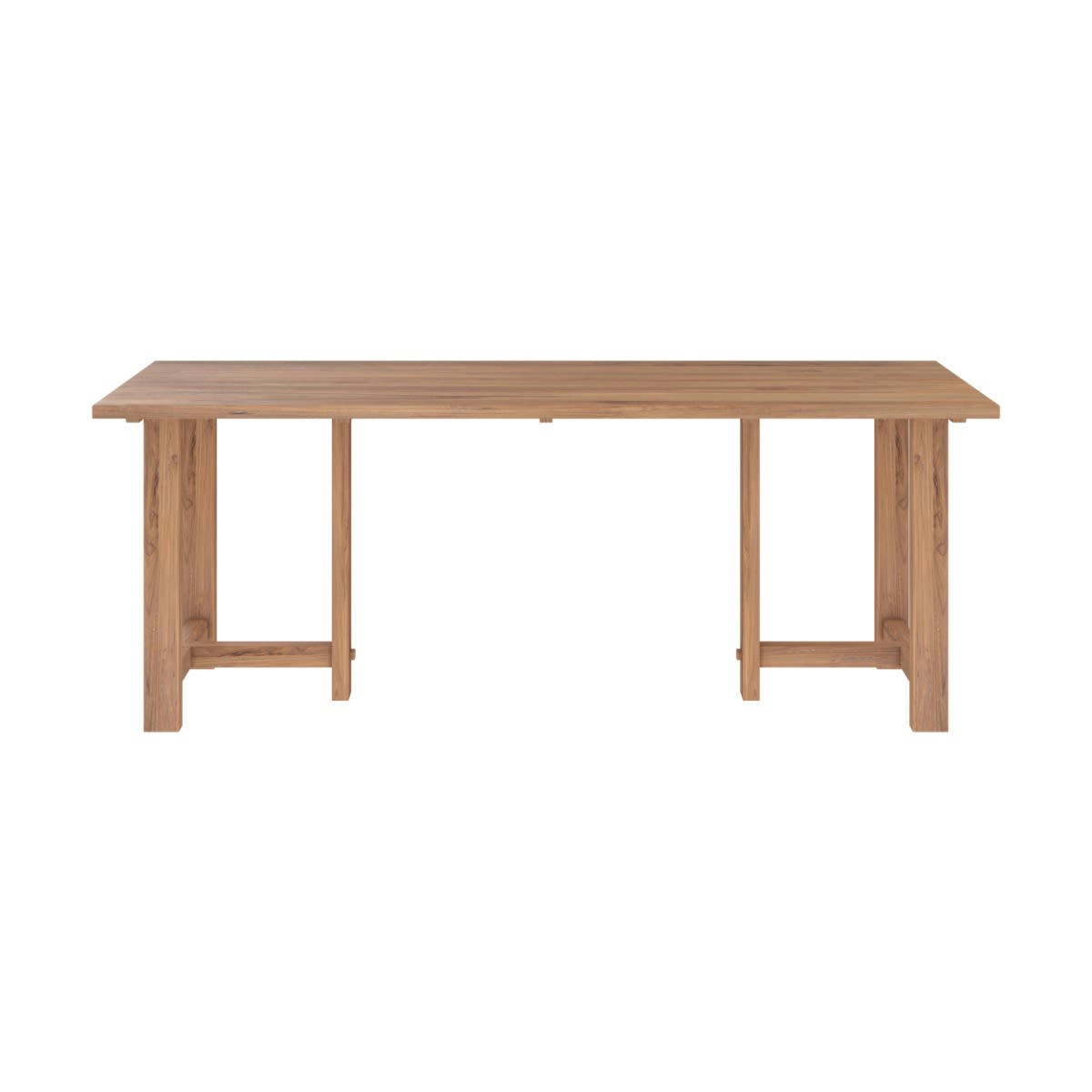 PADAR - Table rectangulaire 8 personnes en bois de teck recyclé 200 cm