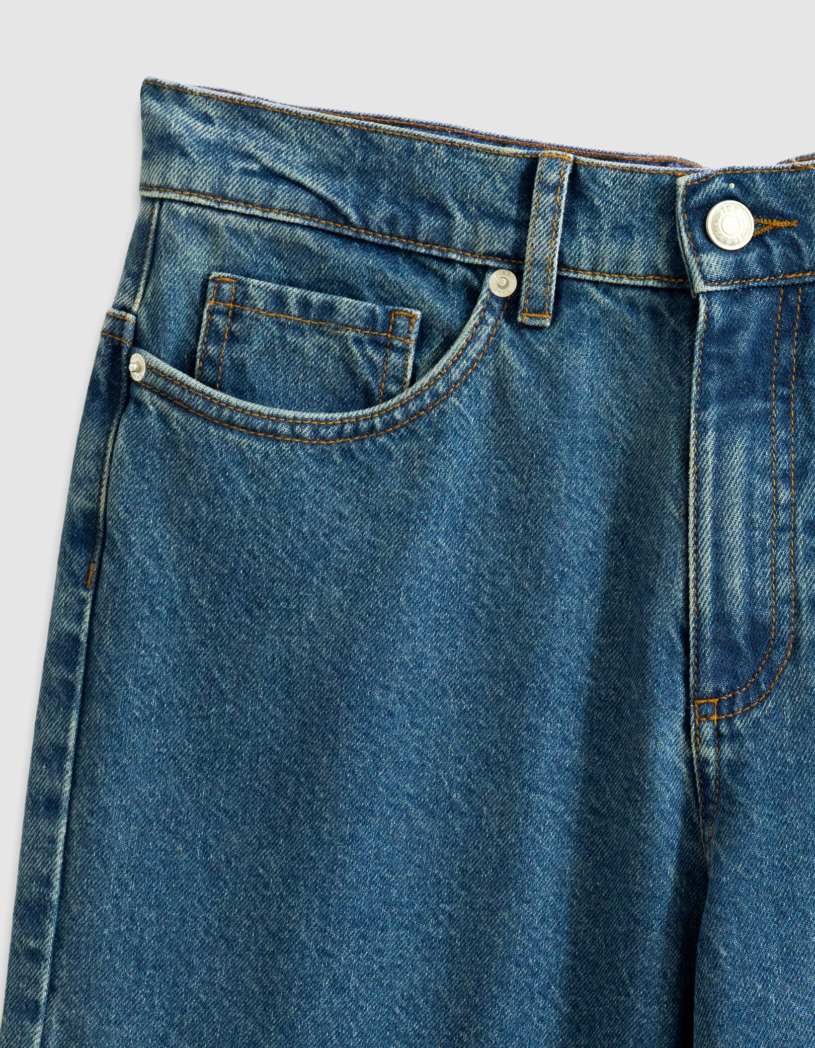 Jean boyfriend bleu longueur cropped Charlotte Femme