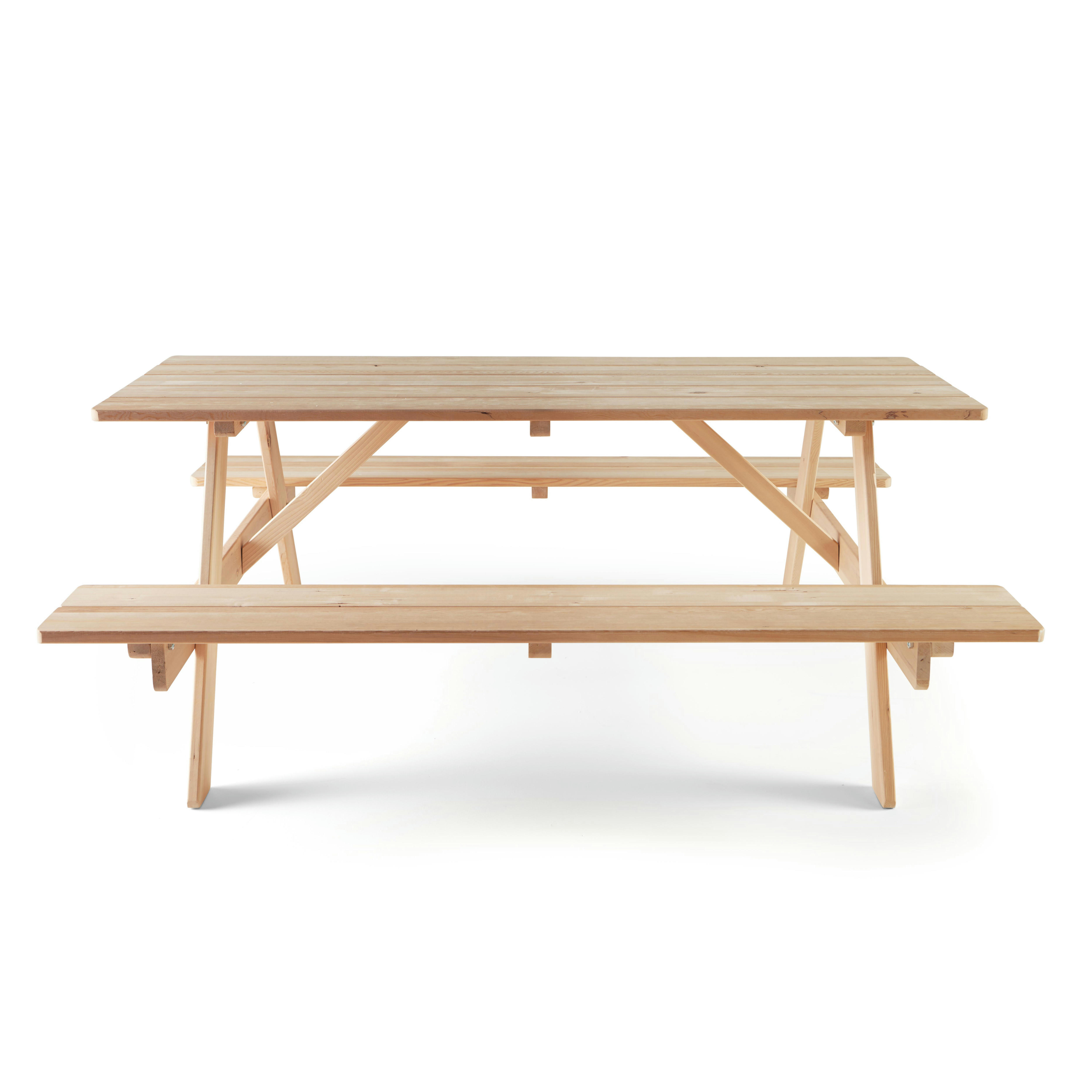 NORMAN - Table de pique nique en bois marron