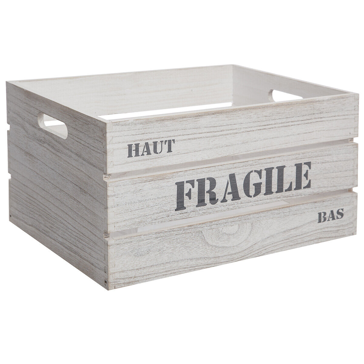 Caixa De Madeira Fragile 40X30X22Cm