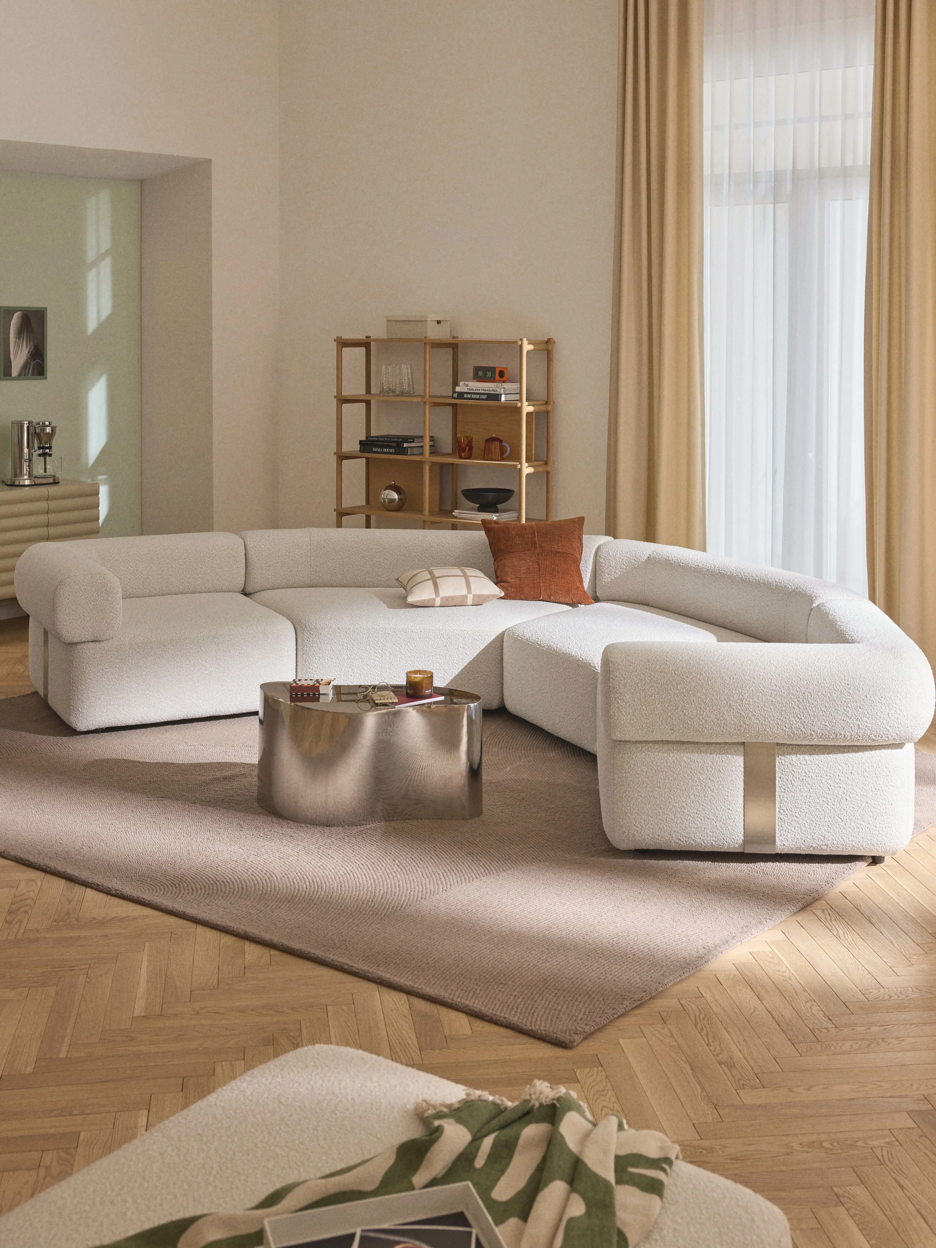 Rundes Bouclé-Eckmodul Anton