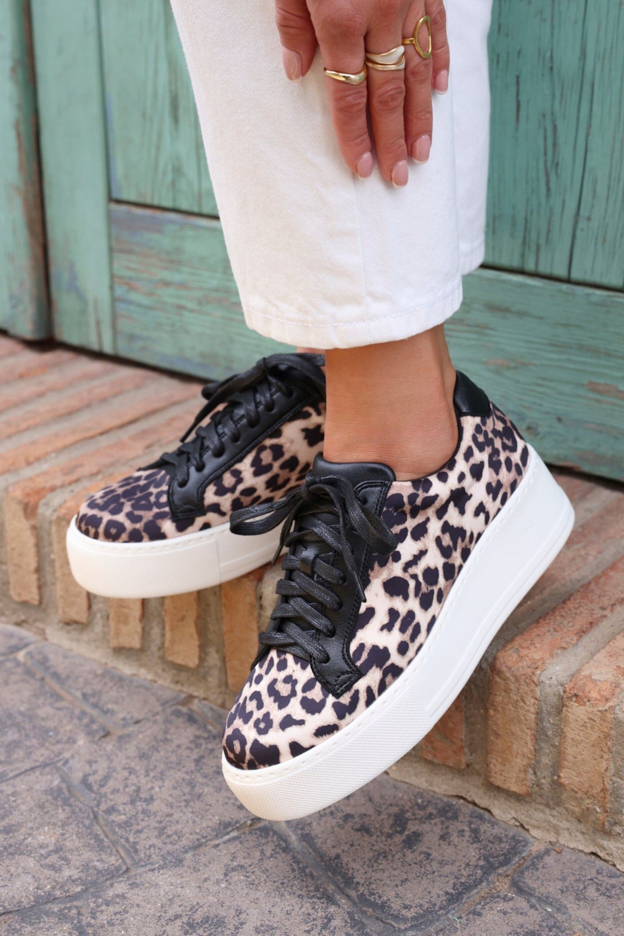 Linzi Twyla Leopard Print Trainers