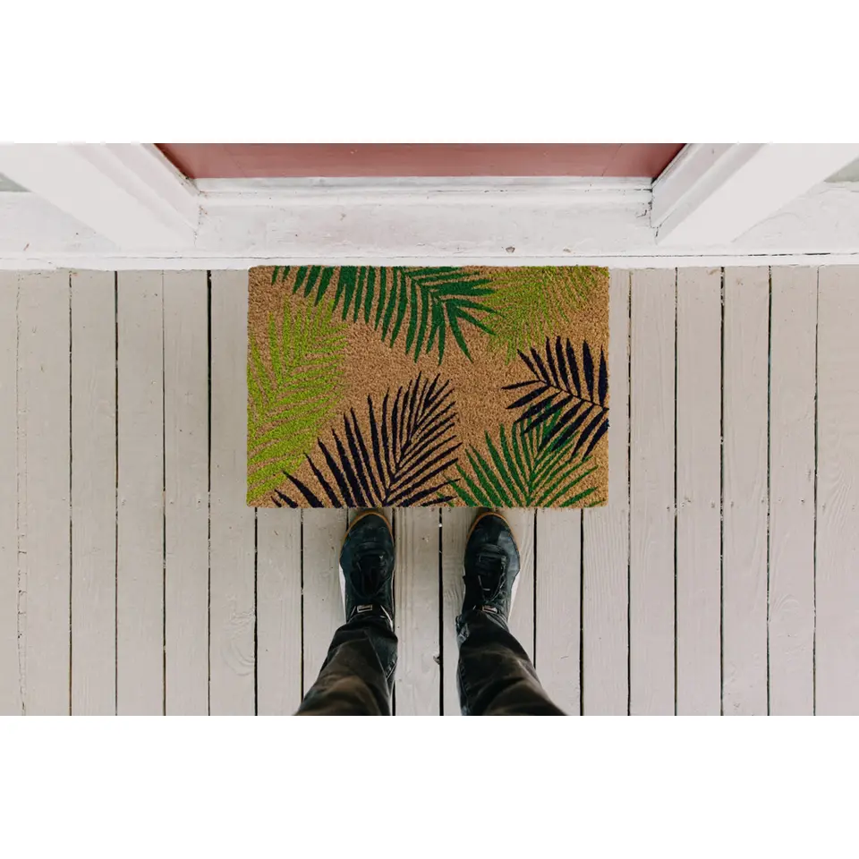 Kokosmat 'Leaf' met bladmotief - 40x60 cm