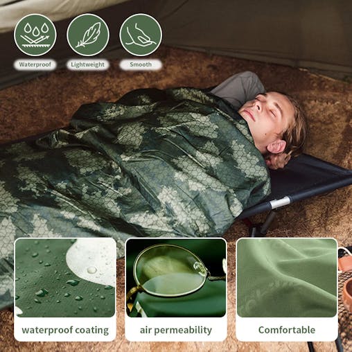 NNEOBA Camouflage Ultralight Waterproof Sleeping BagSplicable 3-Season Green