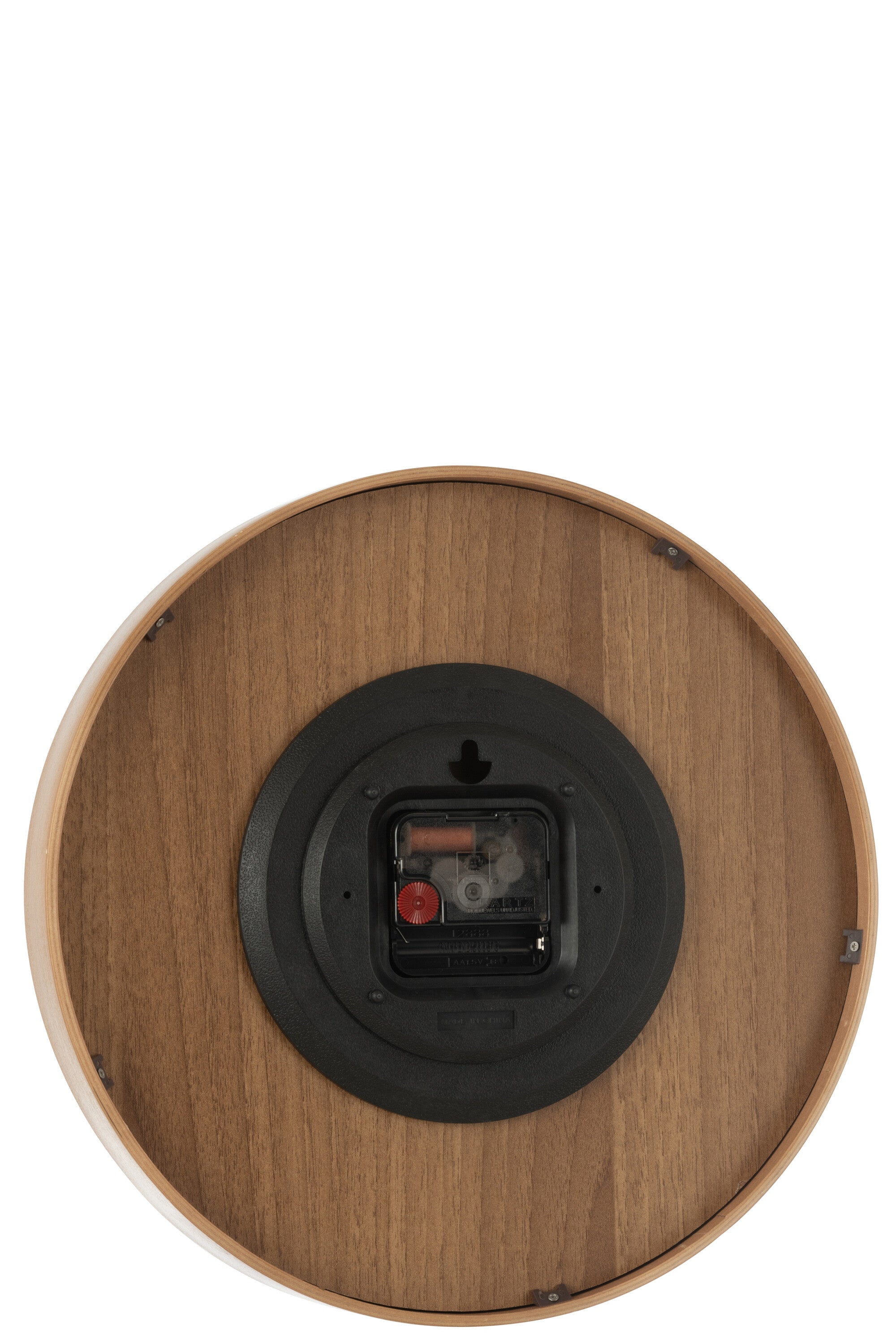 J-Line klok - multiplex hout - donker naturel - small - Ø 30