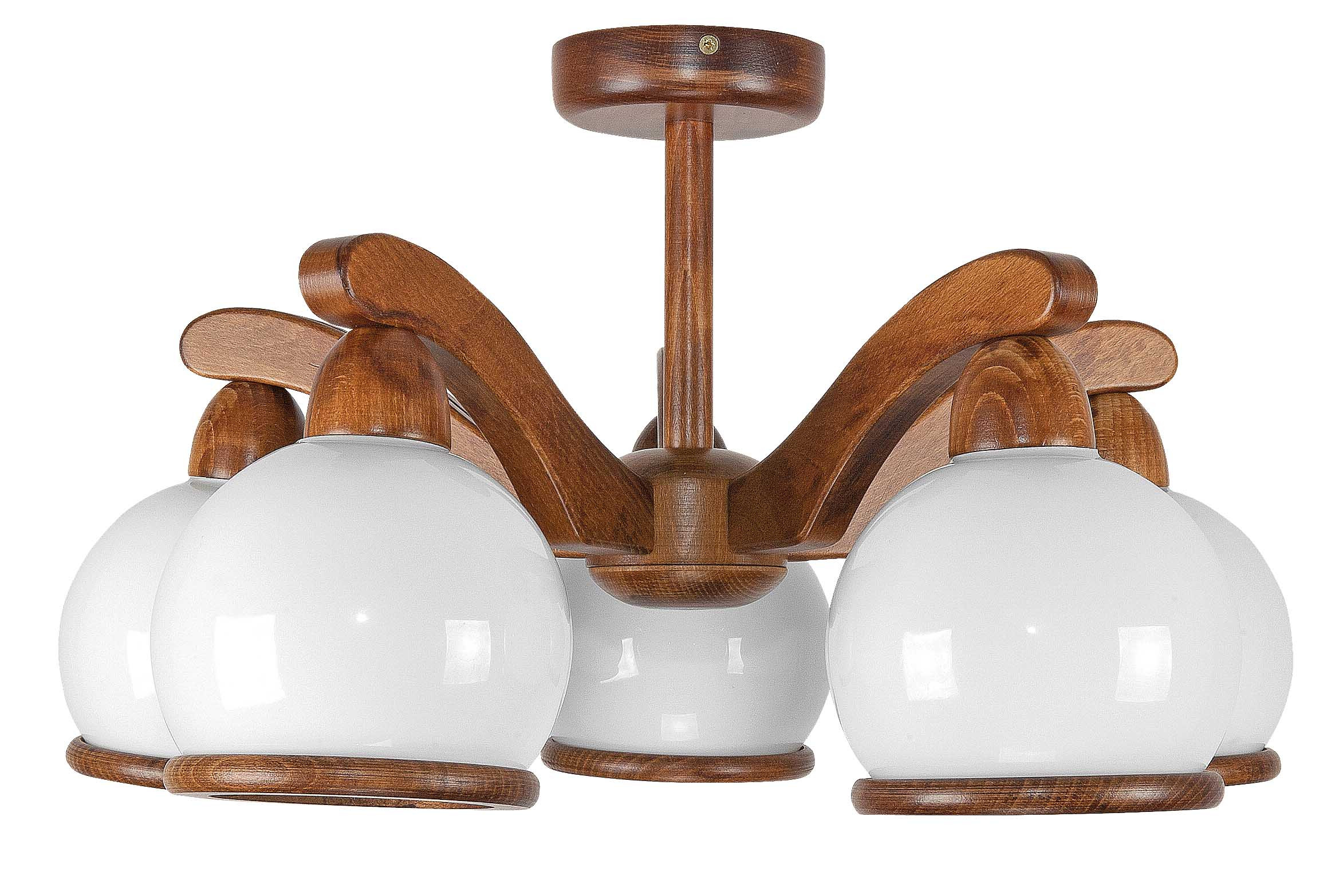 Lampa sufitowa drewniana retro do kuchni EDYLIT 5xE27 CARDINALE 7-120