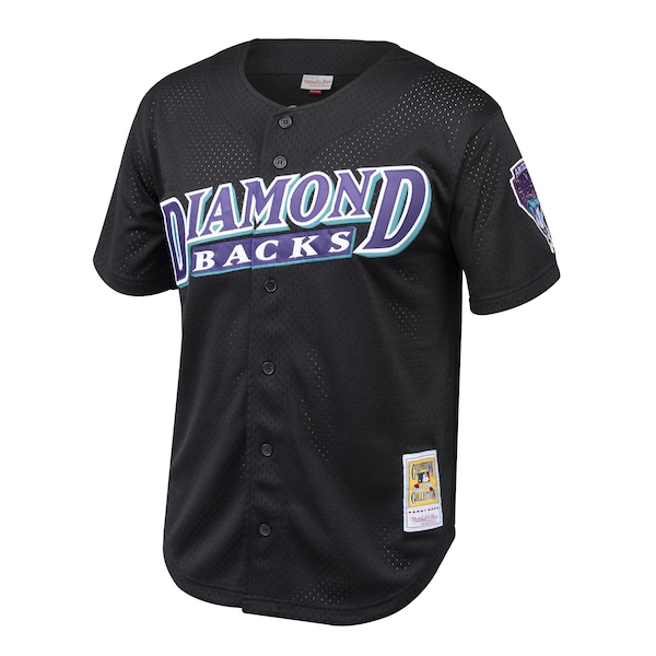 Randy Johnson Arizona Diamondbacks  Cooperstown Collection Mesh Batting Practice Button-Up Jersey  - Black