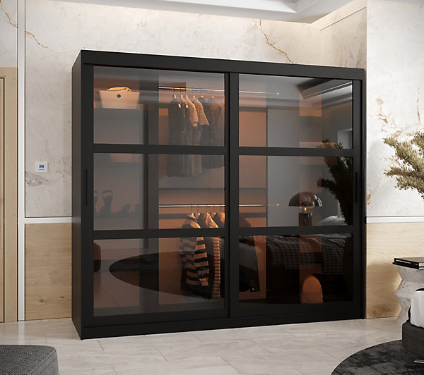 Armoire Dome a portes coulissantes H. 200 x L. 200 x P. 62 2 portes