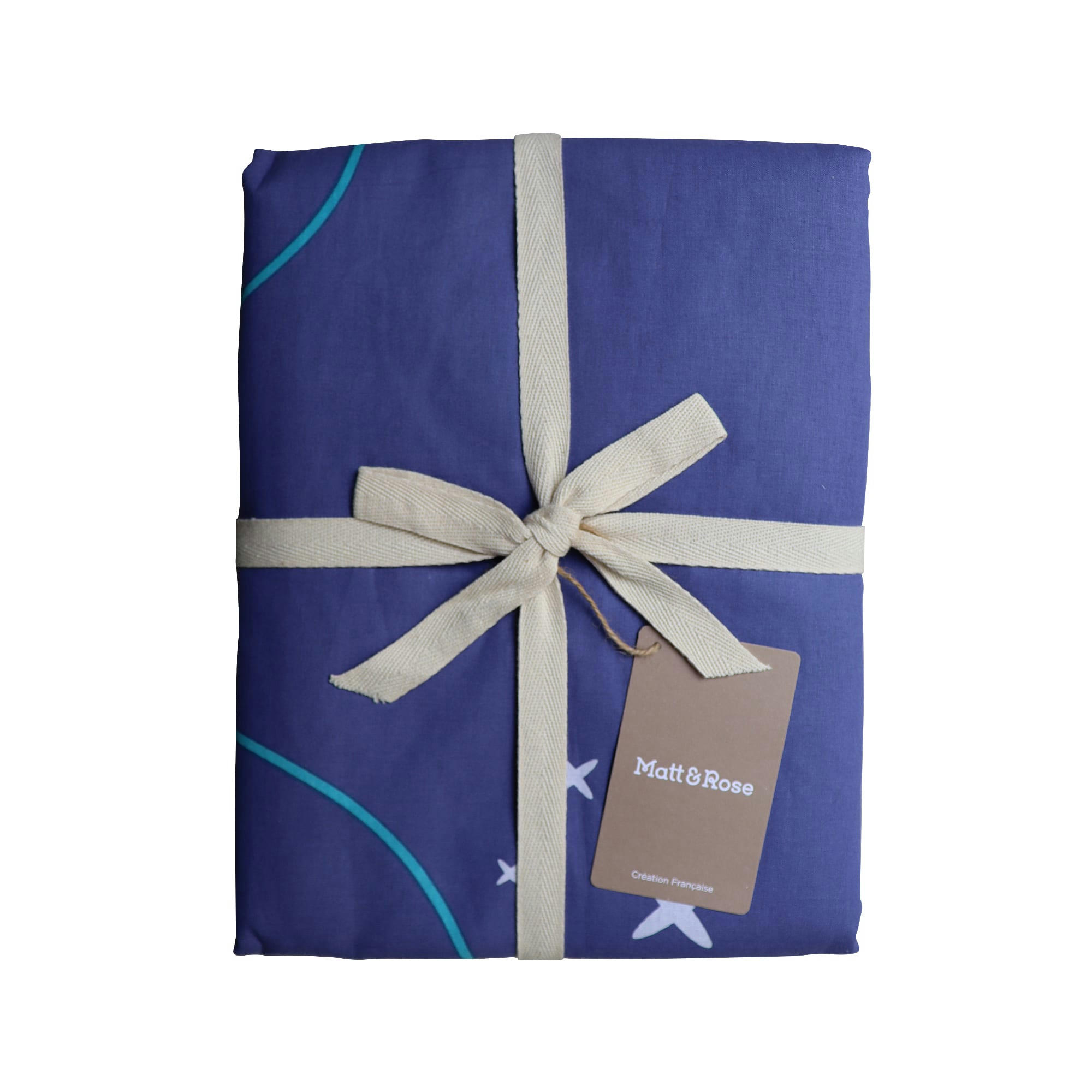 GAMER - Parure de lit imprimée en coton Bleu Nuit 140x200+63x63cm