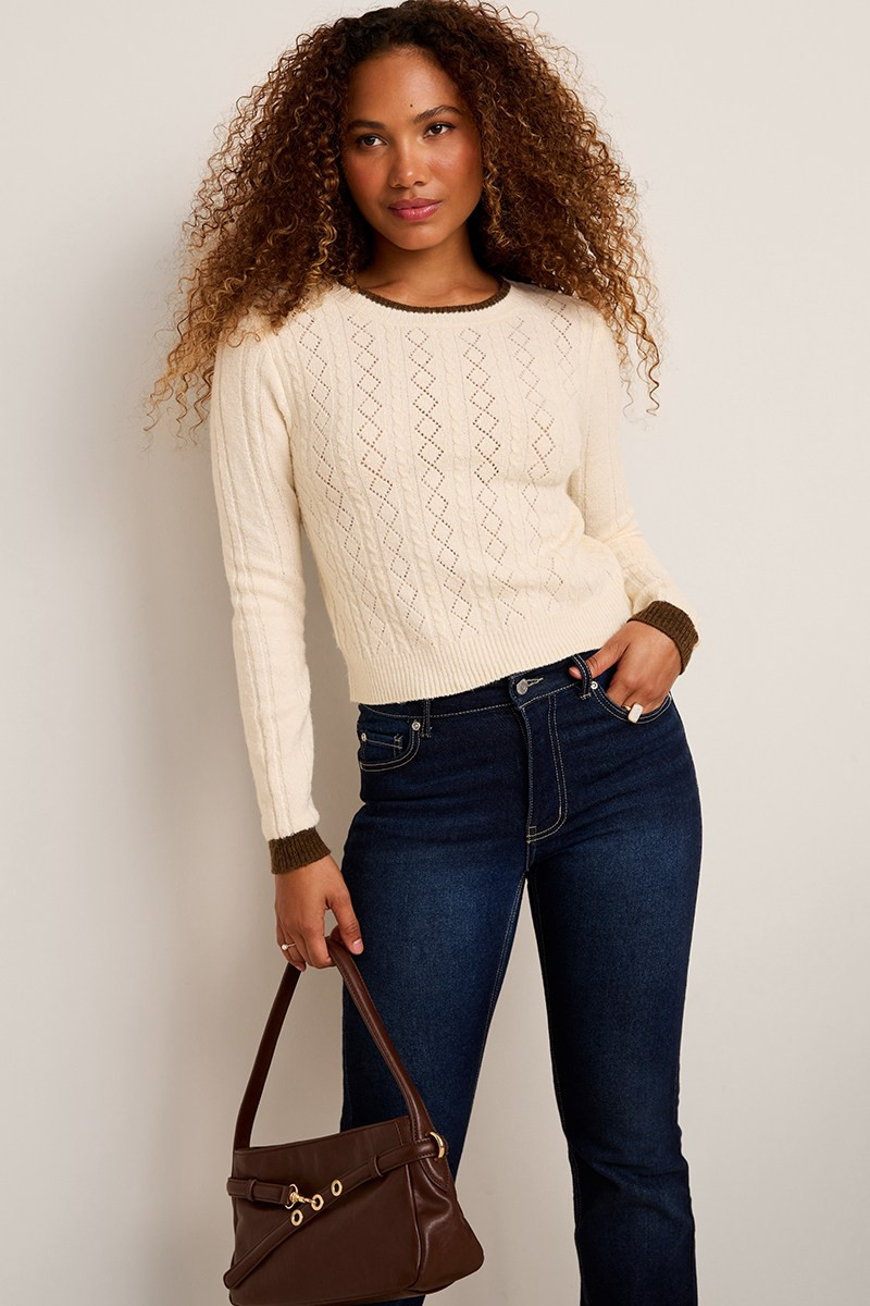 Jill Pointelle Knit Sweater