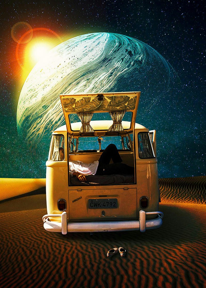 - Tableau sur toile seamless van 50x70