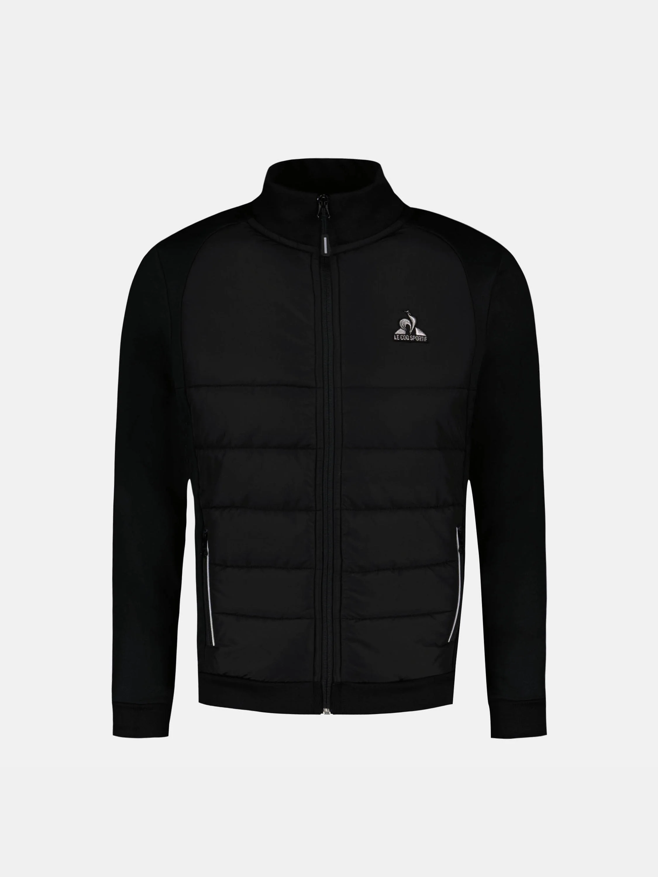 Veste bi-matière matelassée avec manches en jersey technique