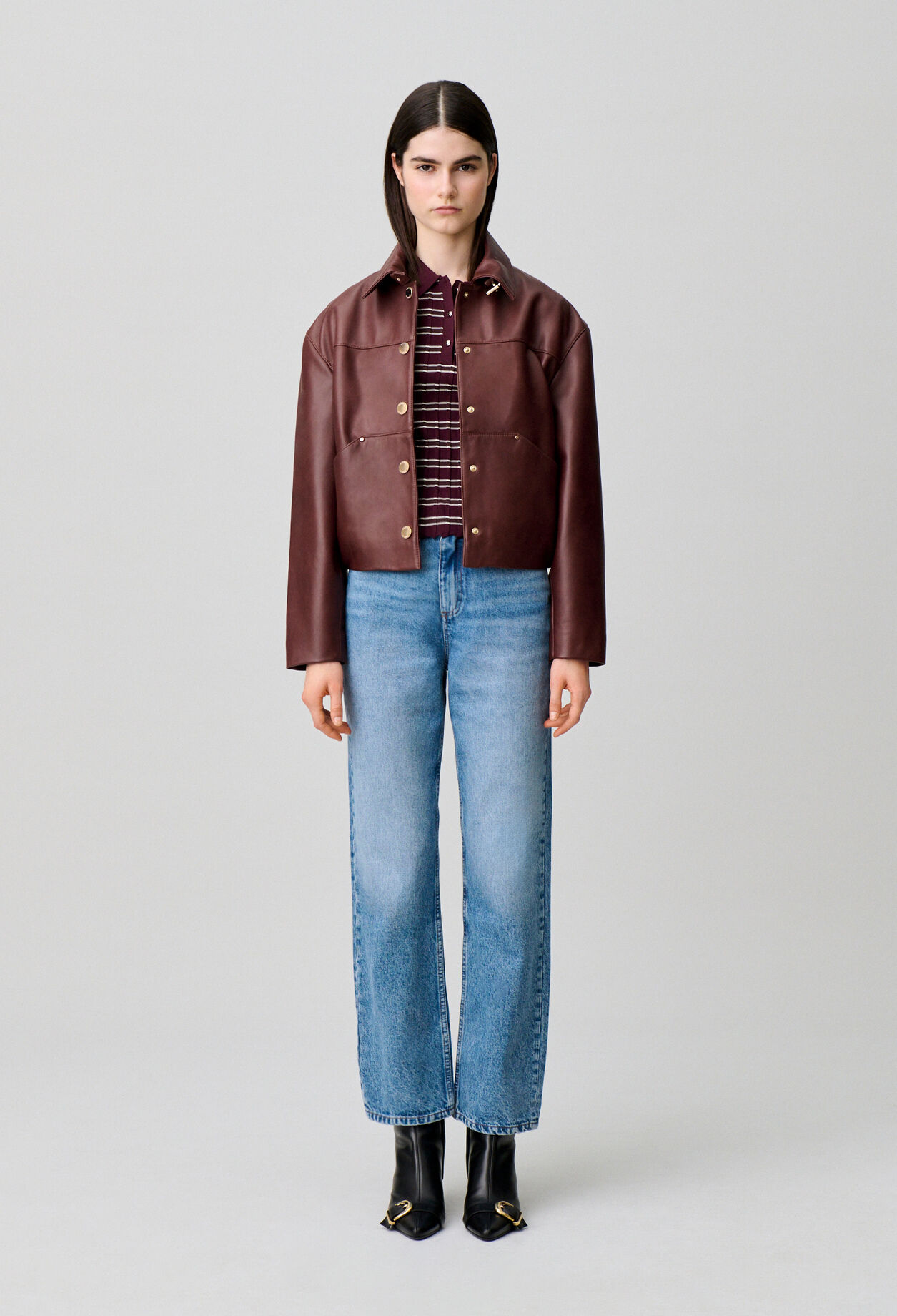Jean droit denim delavé