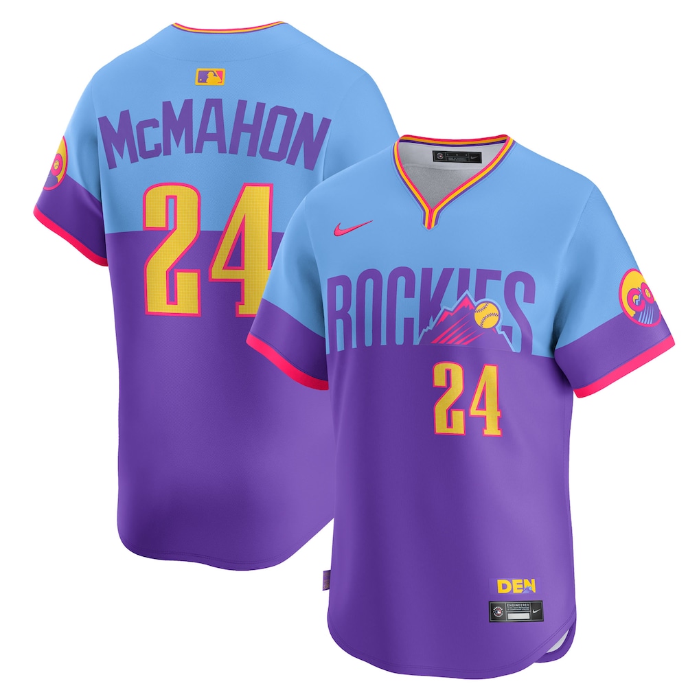 Ryan McMahon Colorado Rockies Nike 2025 City Connect Limited Player Jersey - Purple/Light Blue