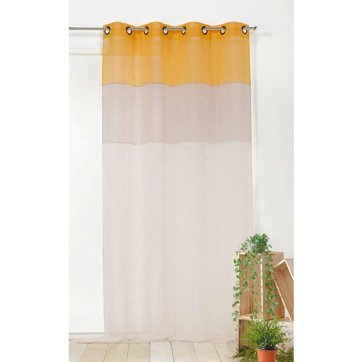 - Voilage dépolluant et innovant polyester jaune 145x260 cm