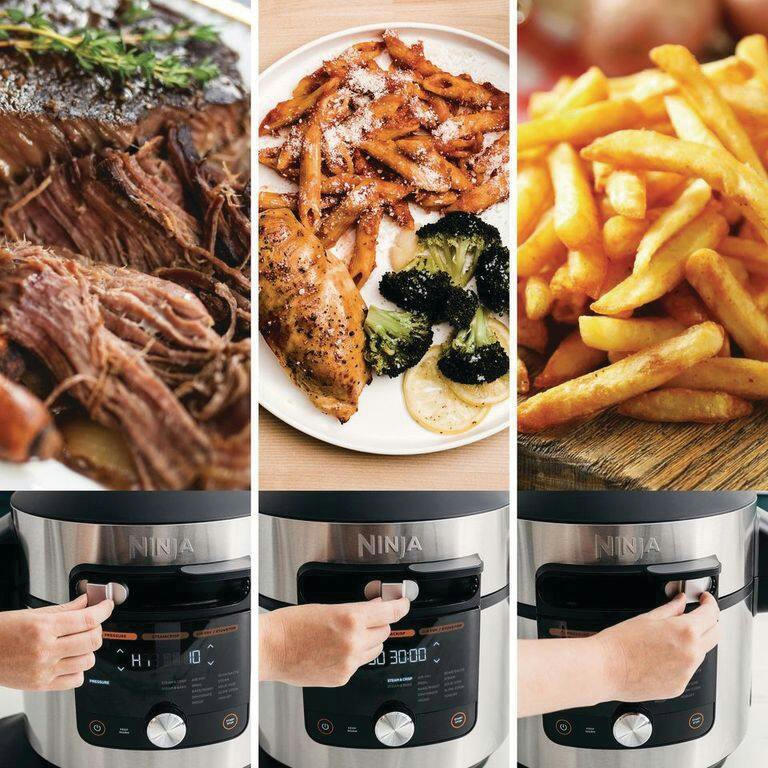 Ninja® Foodi™ 14-in-1 Pressure Cooker/Slow Cooker w/ Air Fryer, Stainless Steel, 8qt