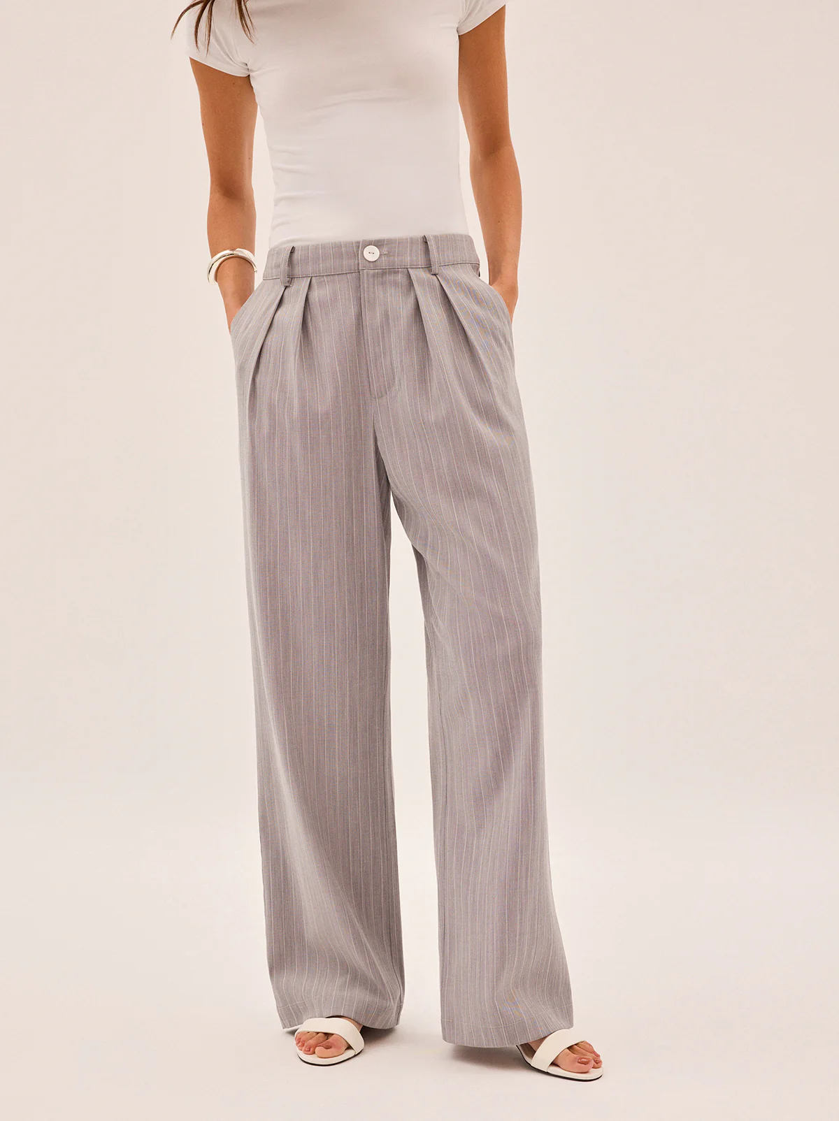 Edith Grey Pinstripe Trousers
