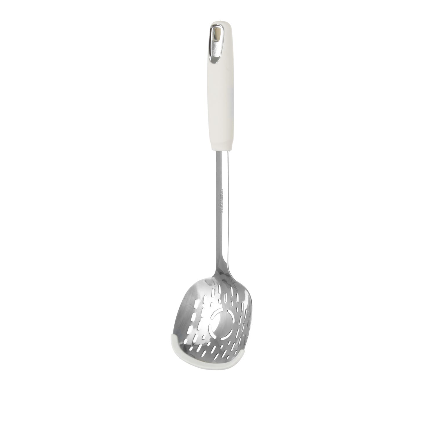 Schiumarola acciaio inox bianco con bordo silicone