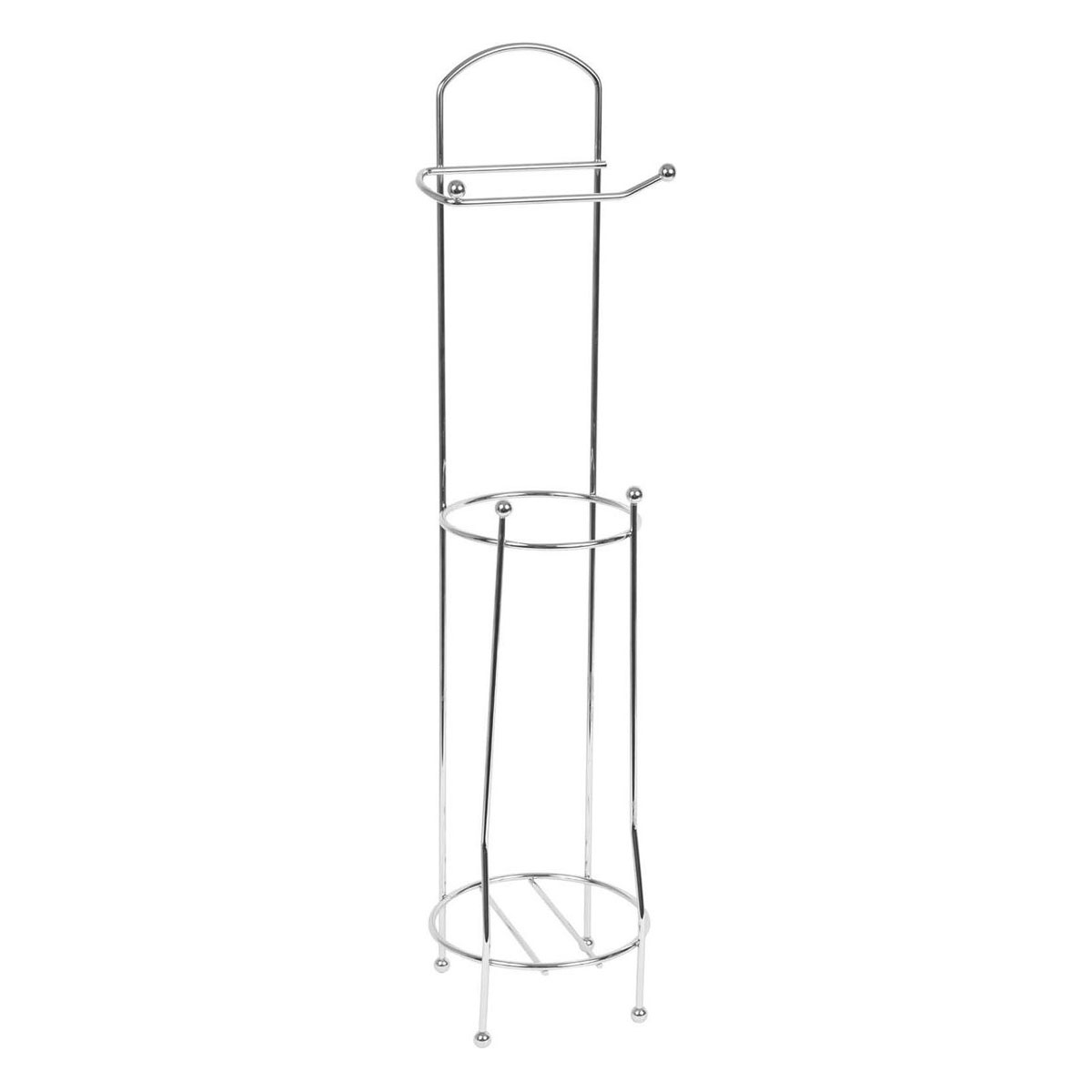 Suporte porta rolos wc cromado em metal |