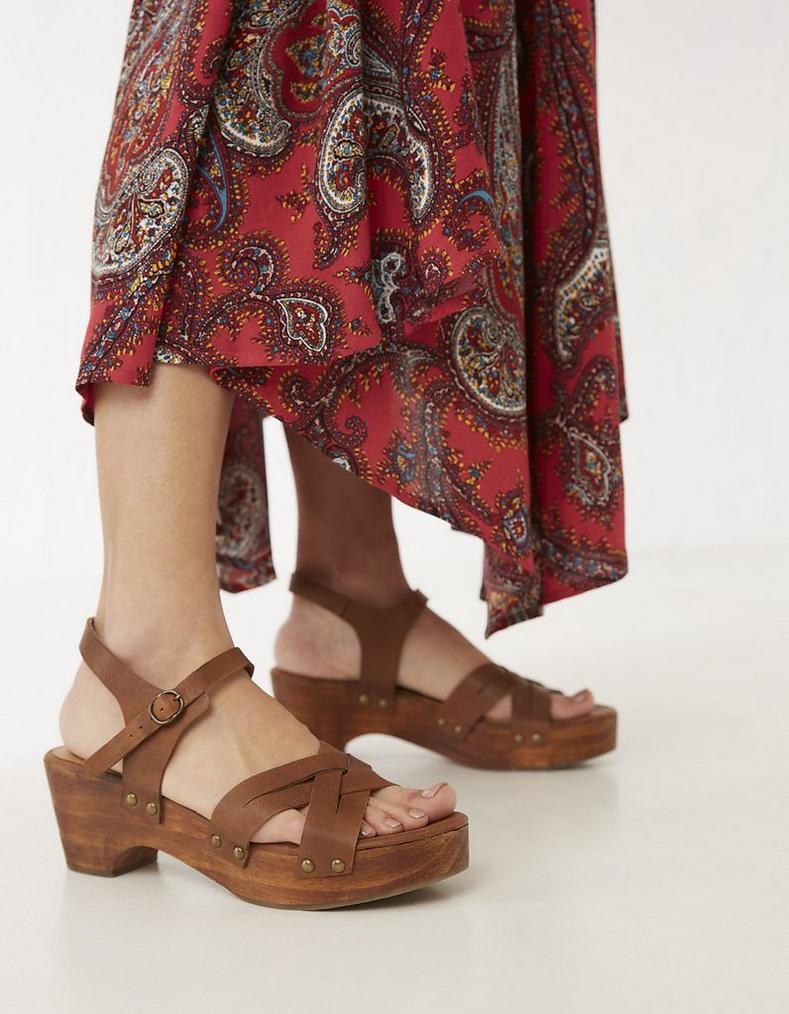 Leather Clog Sandals