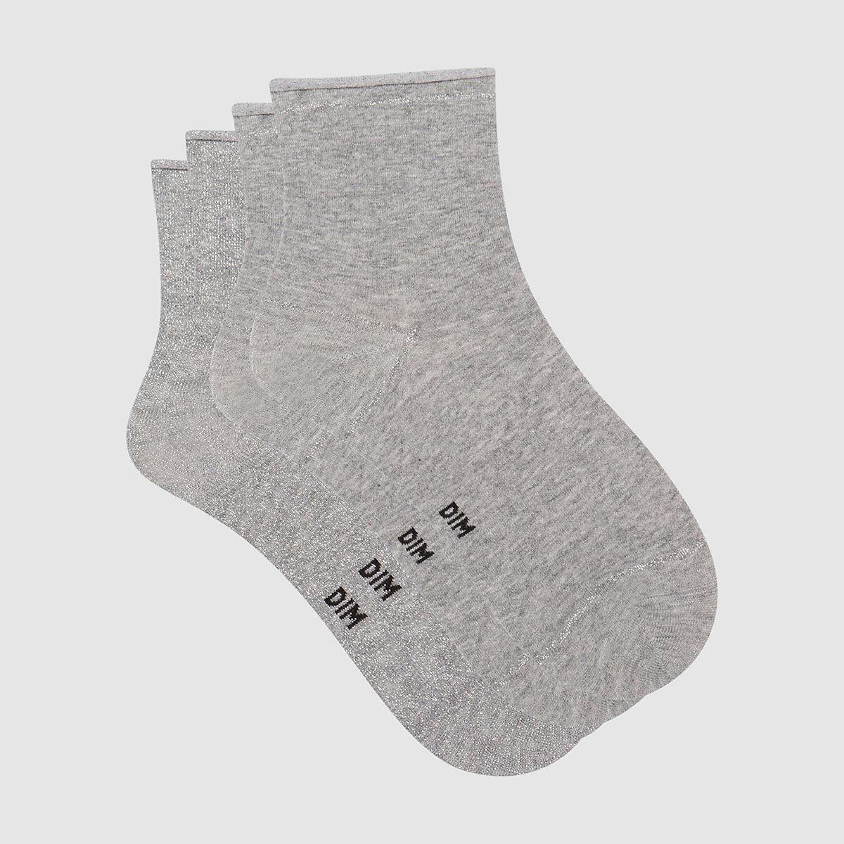 Lot de 2 paires de socquettes Coton Style Lurex
