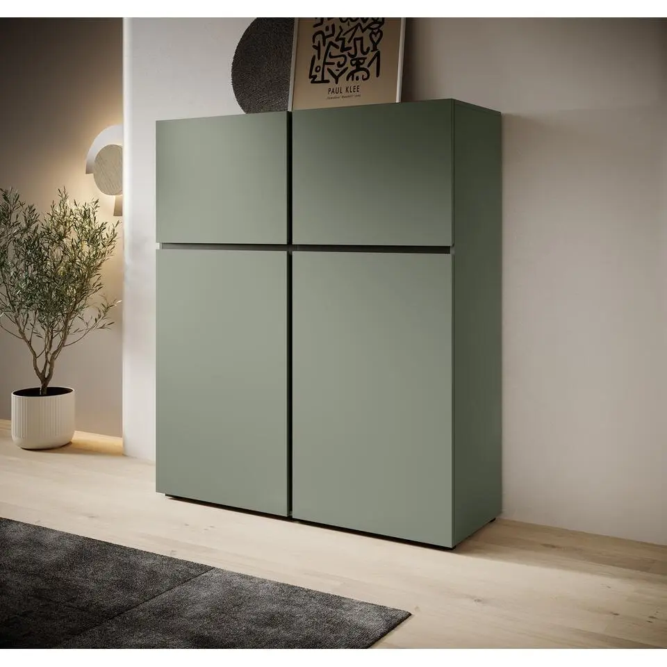 Meubella - Dressoir Cainan - Groen - 119 cm - Hoog