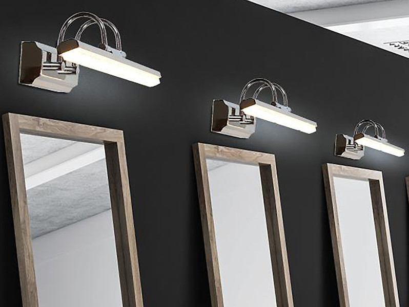 Kinkiet Gizel LED metalowy srebrny