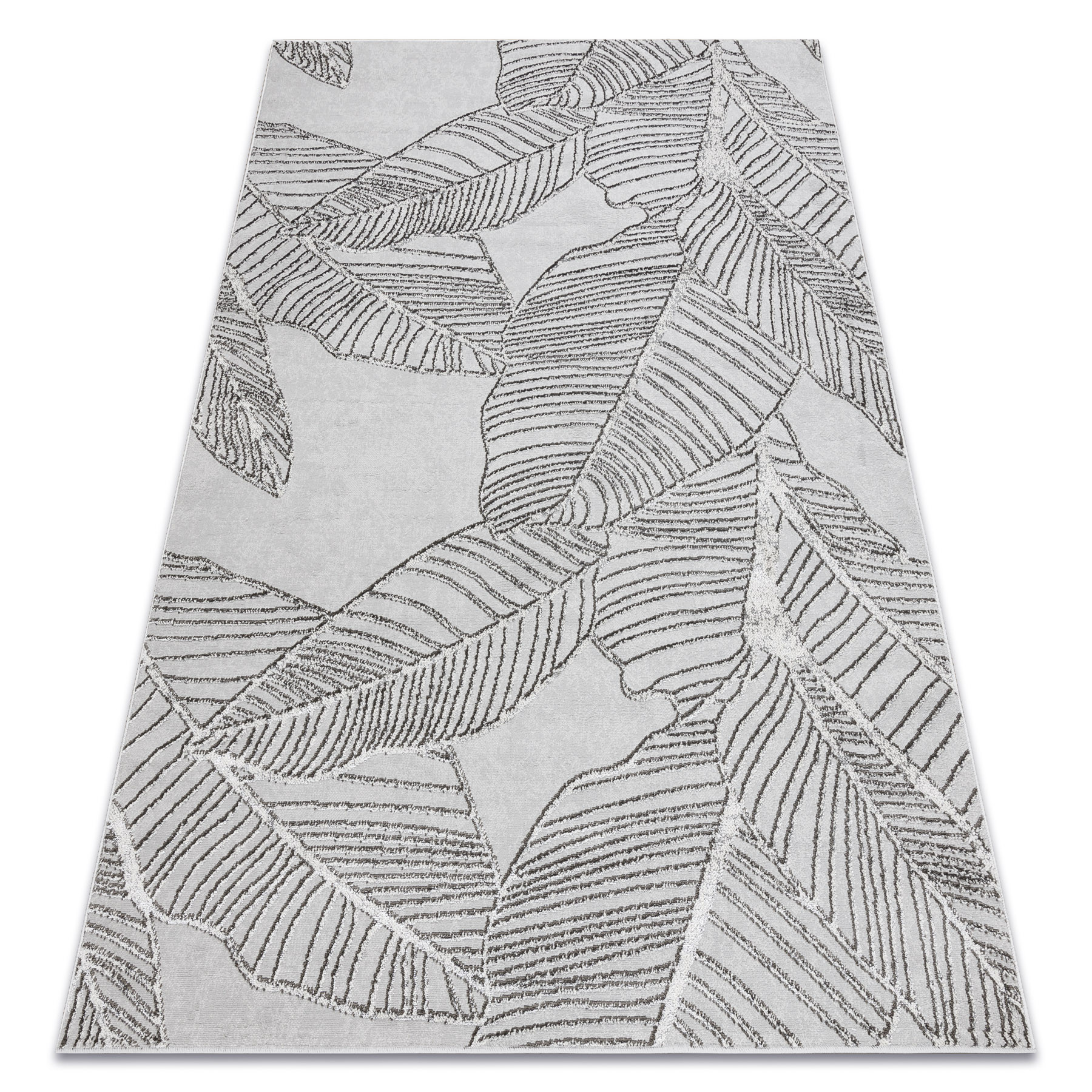 Dywan LIRA E1482 Liście strukturalny, nowoczesny, glamour - 80x150 cm