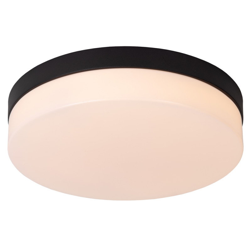 Plafonnier LED pour salle de bain Biskit noir 1150 lm 18 W LUCIDE