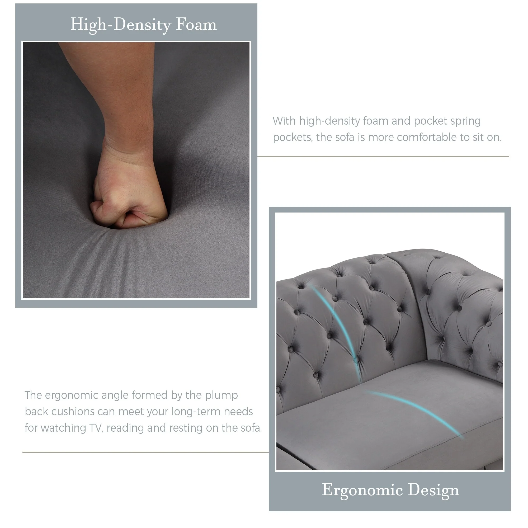 Velvet Upholstered Loveseat Sofa,Modern Loveseat Sofa With Thick Removable Seat Cushion,2-Person Loveseat Sofa Couch