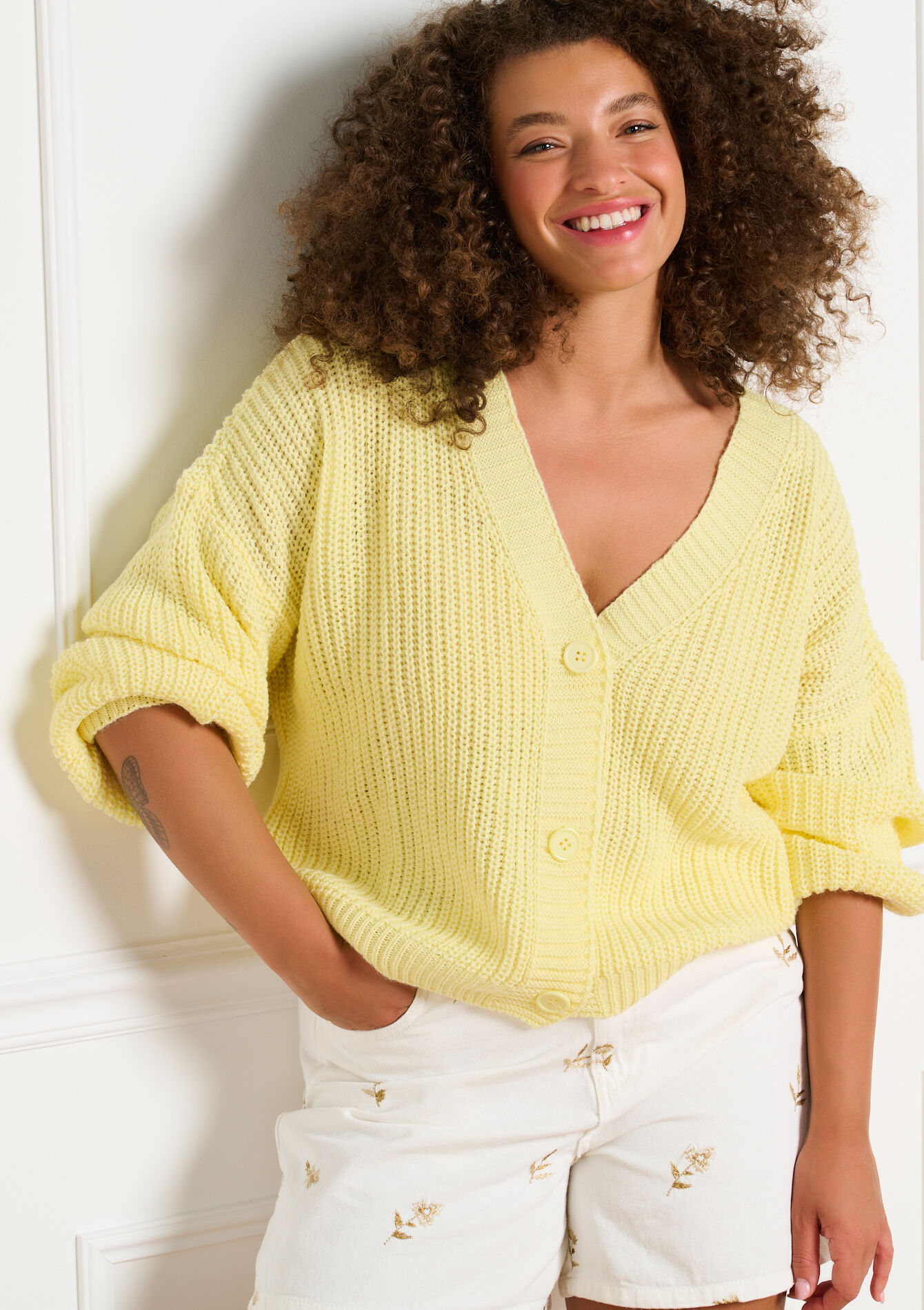 Zachte gebreide cardigan