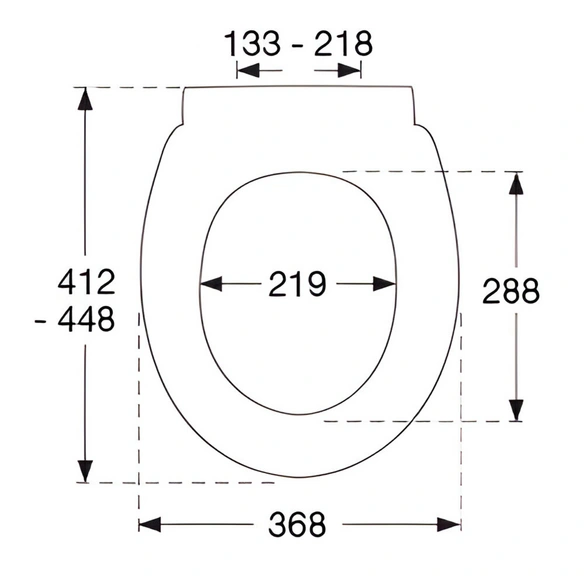 WC-Sitz »T Soft«, BxL: 36,8 x 44,8 cm, oval, weiß