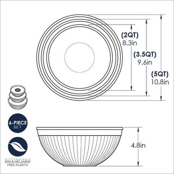 Nordic Ware 6 Piece Covered Bowl Set