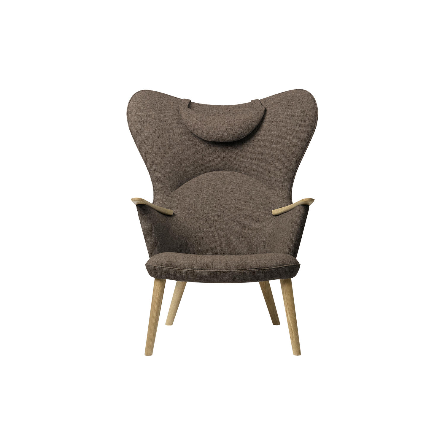 CH78 Mama Bear loungestol, brown/olieret eg