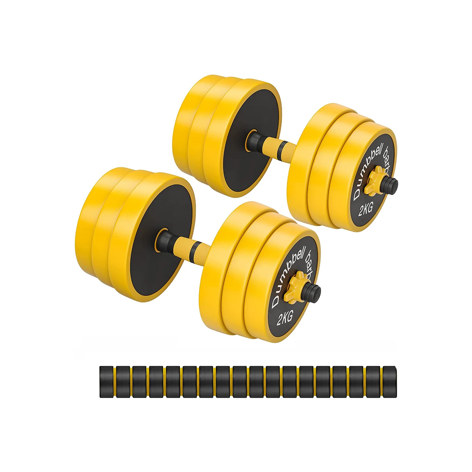 2 Haltères 15 kg jaune