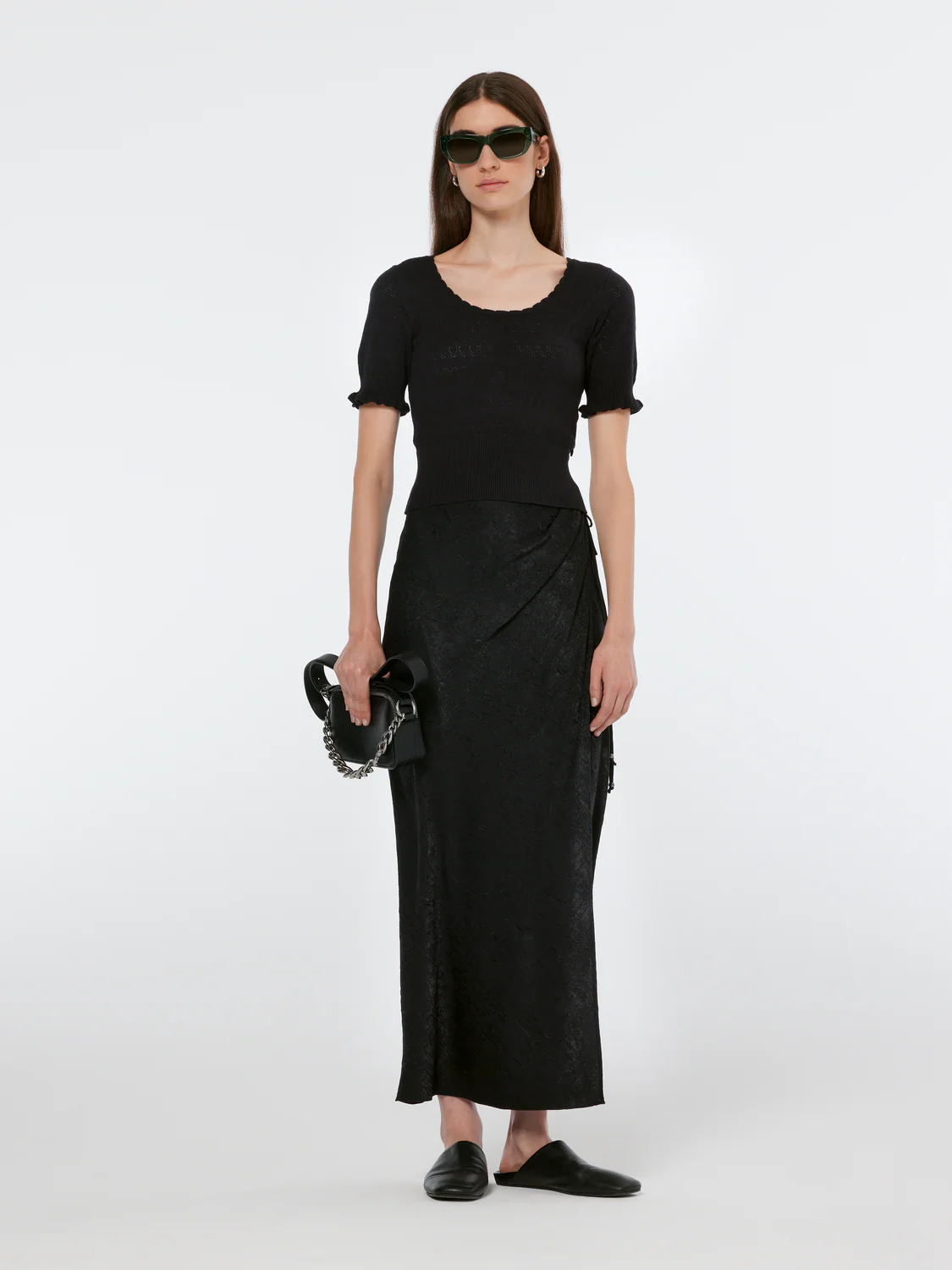 Pointelle Stitch Knit Top