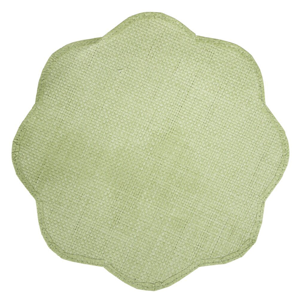 Set de table forme fleur papier tissé pastel uni Ø38cm (3 modèles)