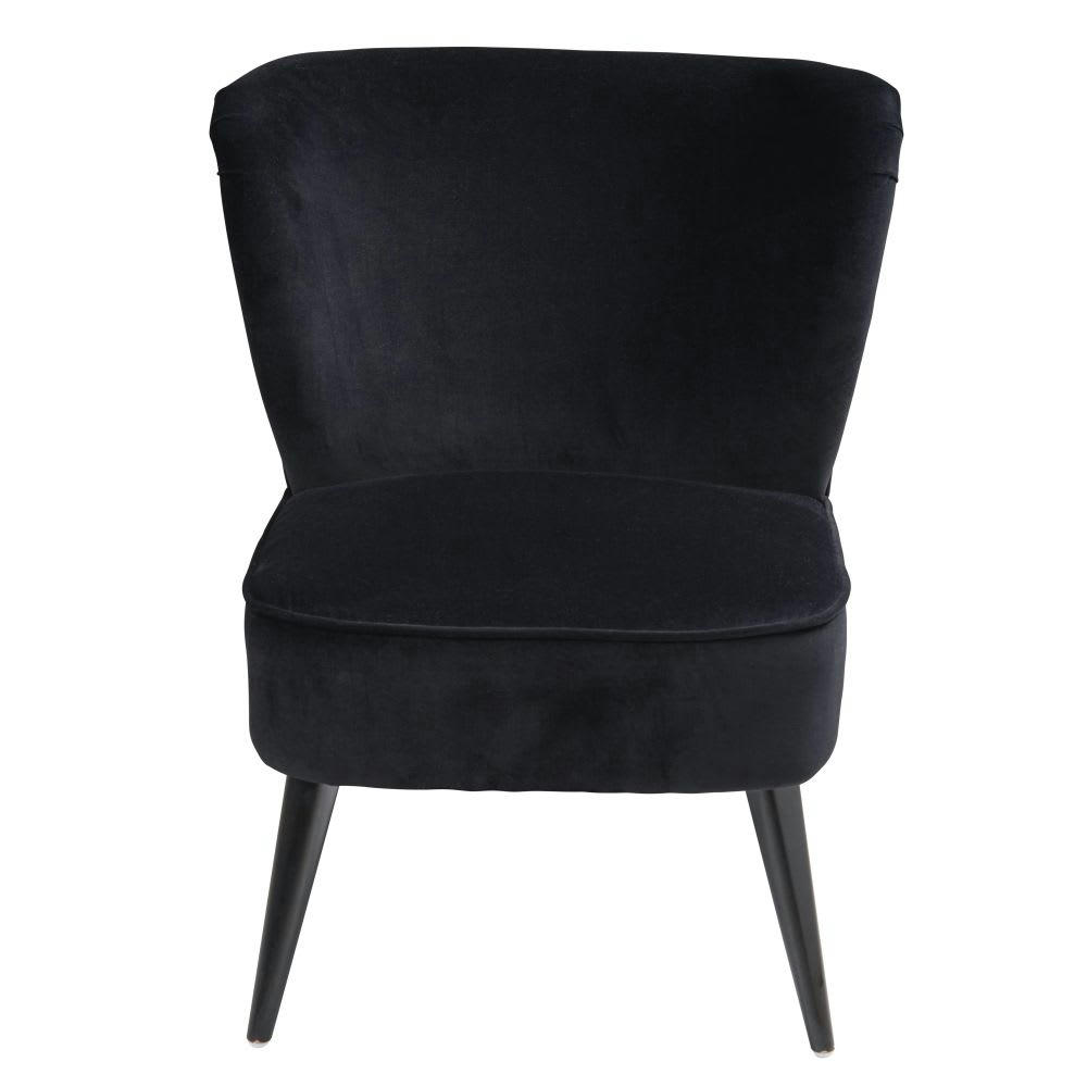 Palm - Fauteuil en velours noir