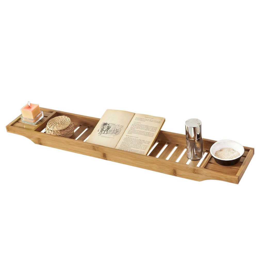 SoBuy Półka na wannę 80x14.6x4.5cm Rustykalny FRG212-N