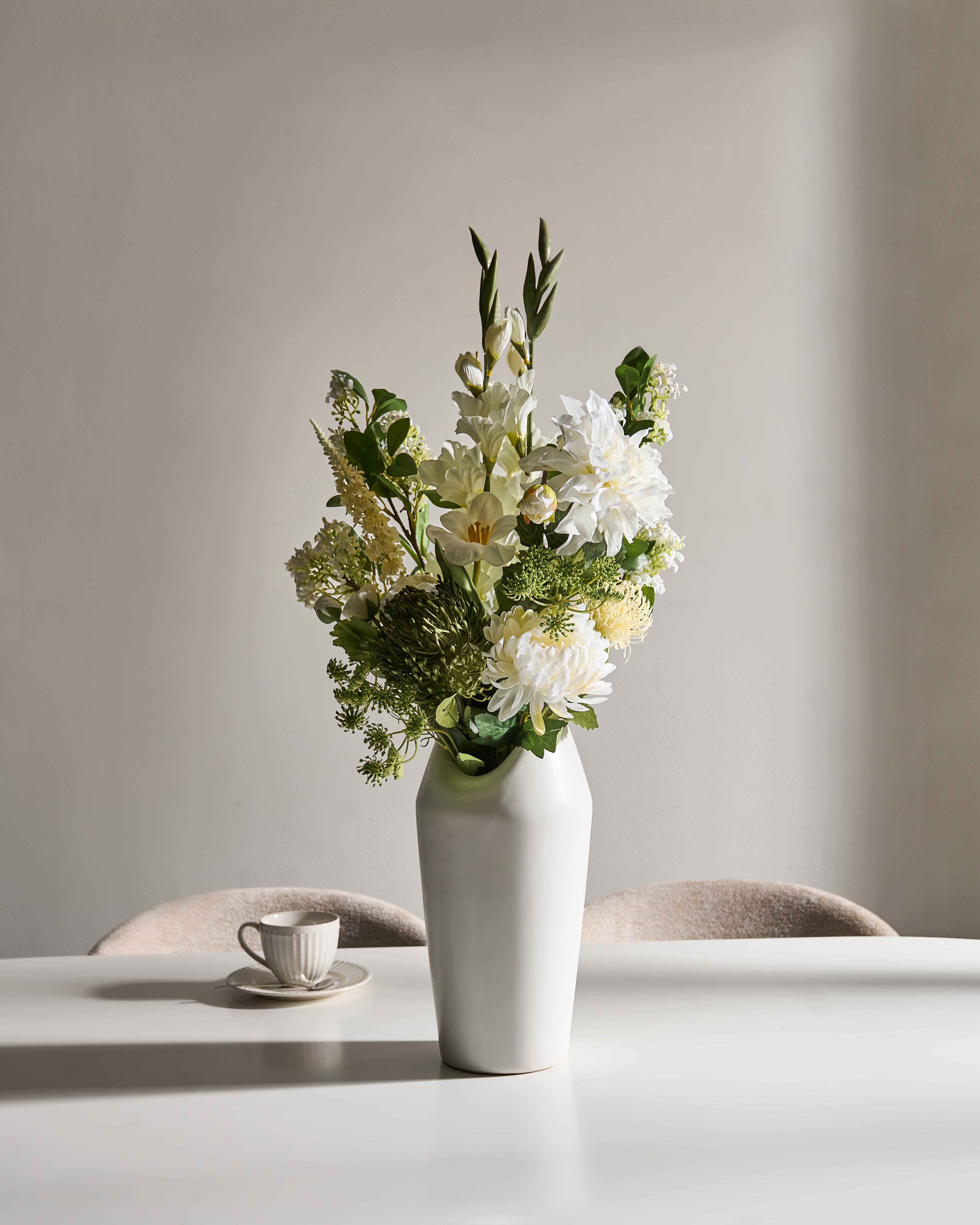 Artificial Flower Bouquet LOURO 70 cm White