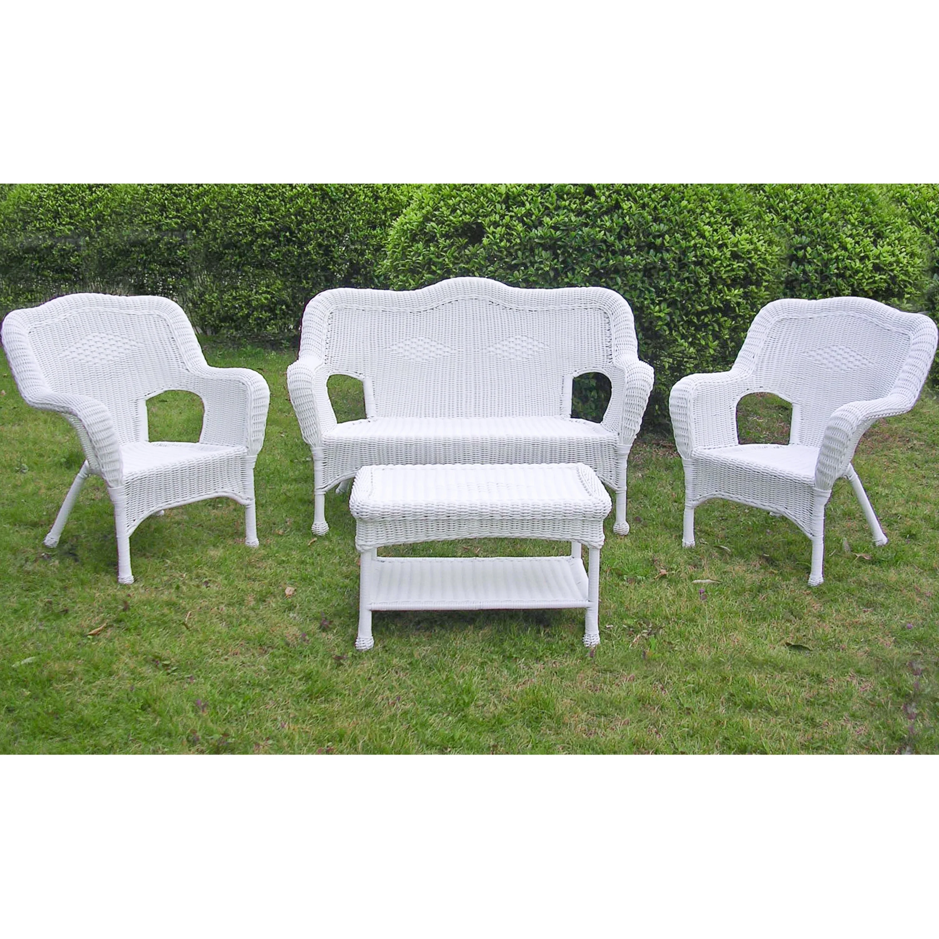 Chelsea Resin Wicker 4-piece Conversation Set