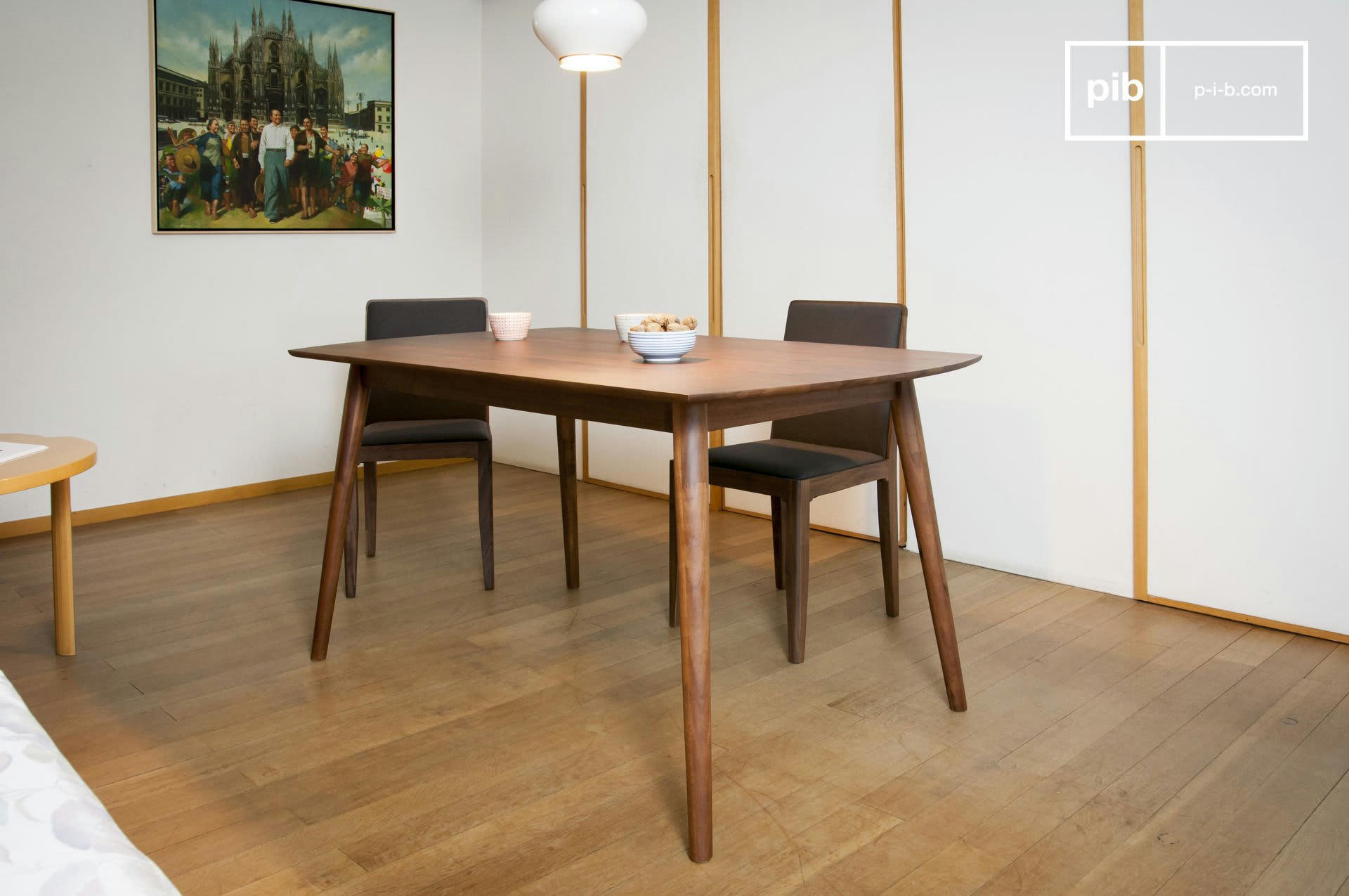CHINATOWN - Table scandinave en bois marron