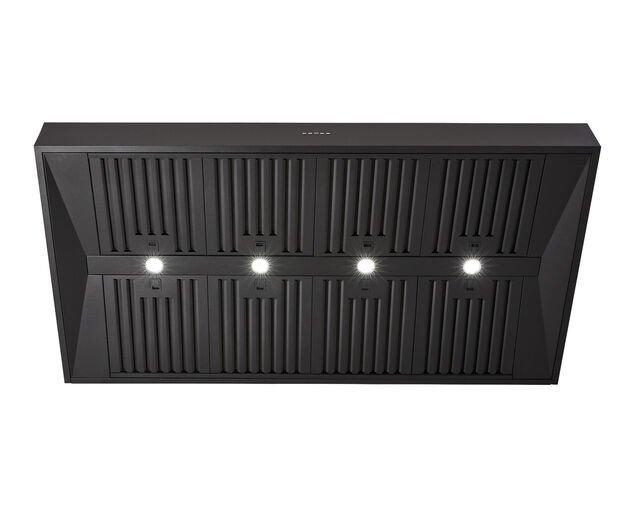 Schweigen Black BBQ Alfresco Rangehood 1500mm (Non Silent) 2500M&sup3;/hr Twin Motors