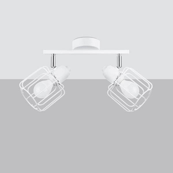 Lampa sufitowa GRANATA biała chromowana 2xE14x40W IP20 Pure Lume