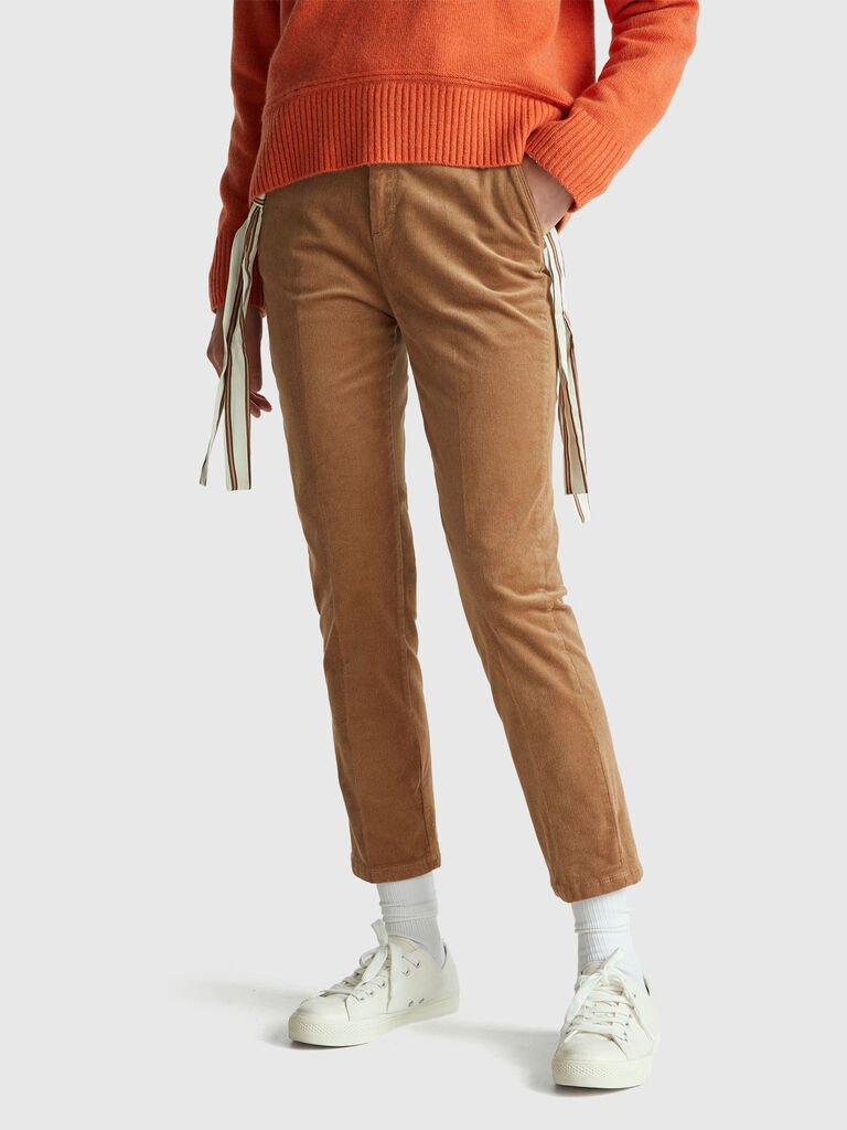 Stretch velvet chinos