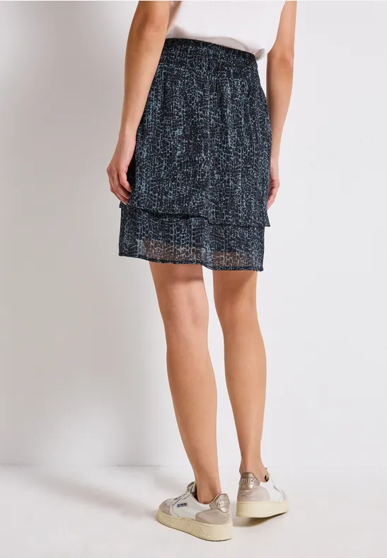 Gemusterter Chiffon Rock