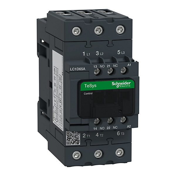 Lc1d65ae7 Schneider - Contacteur Tripolaire - 3no - 65a - Bobine 48vca - Everlink Et Automatique