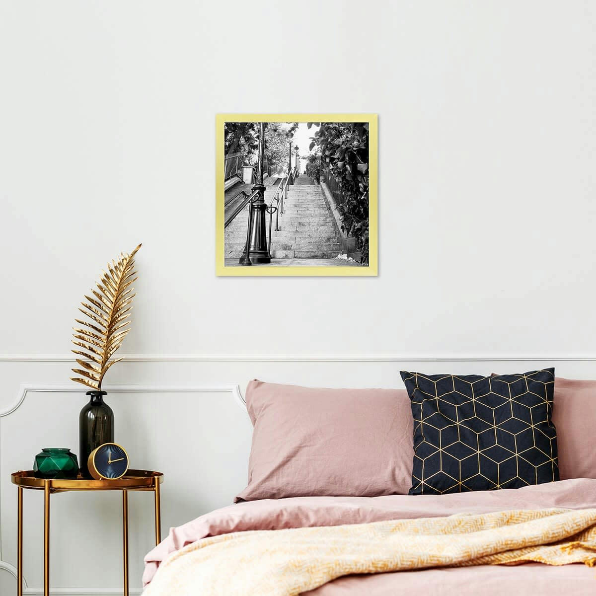 PRECIOUS - Cadre photo doré 30x30 cm résine recyclée